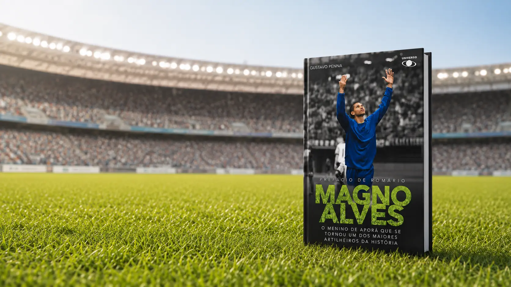 Biografia de Magno Alves em um estádio de futebol