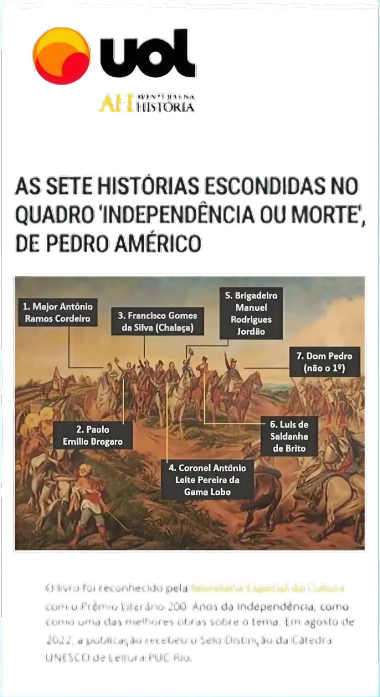 Matéria sobre Os sete da independência